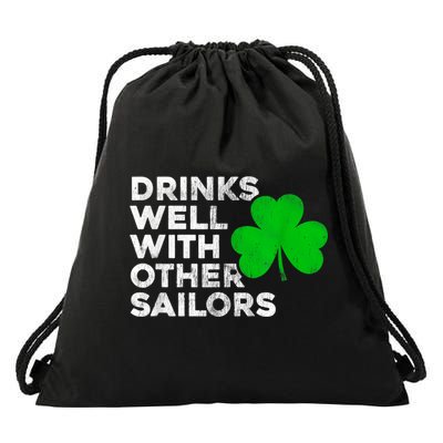 Drinks Well With Other Sailors Drawstring Bag