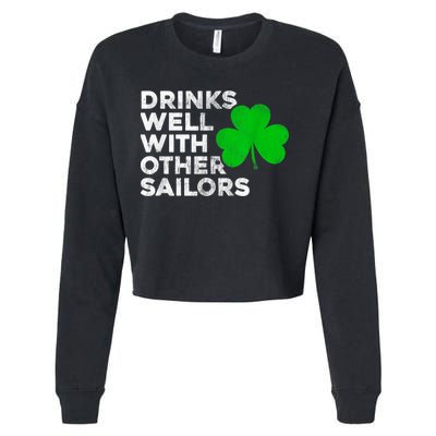 Drinks Well With Other Sailors Cropped Pullover Crew