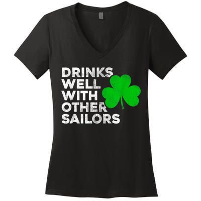 Drinks Well With Other Sailors Women's V-Neck T-Shirt
