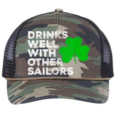 Drinks Well With Other Sailors Retro Rope Trucker Hat Cap