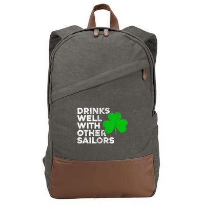 Drinks Well With Other Sailors Cotton Canvas Backpack