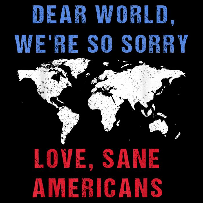 Dear World We Are So Sorry For Americans Drawstring Bag