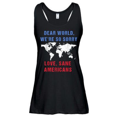Dear World We Are So Sorry For Americans Ladies Essential Flowy Tank