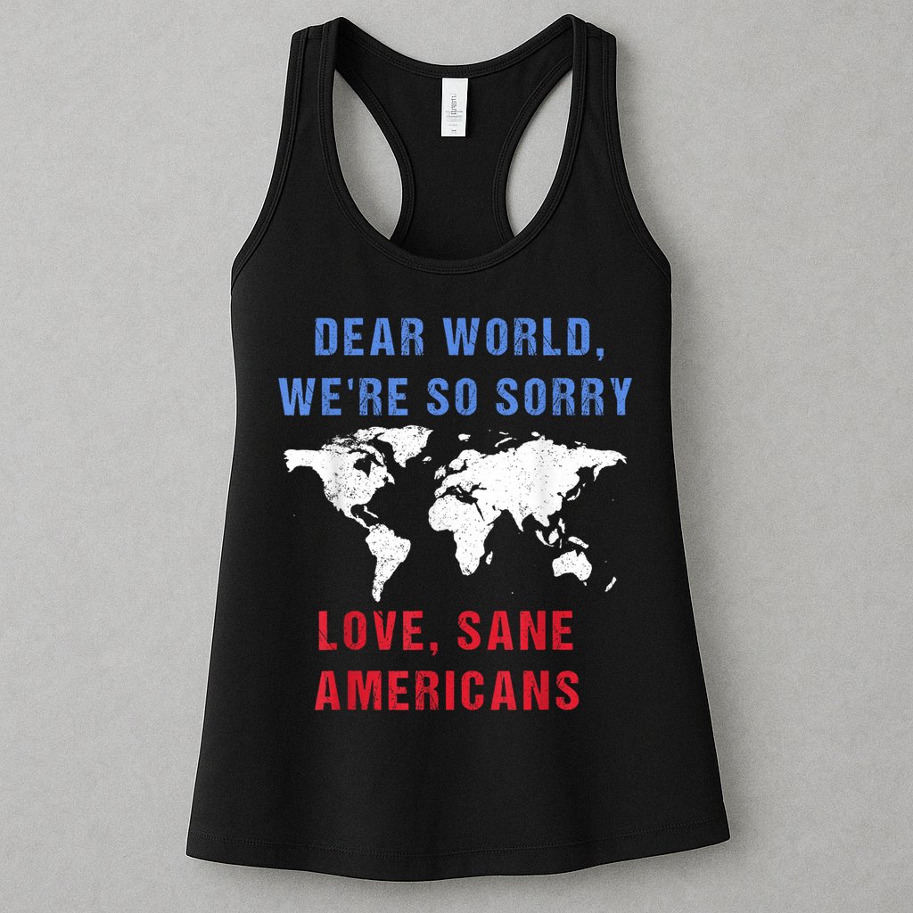 Dear World We Are So Sorry For Americans Womens Tank Top