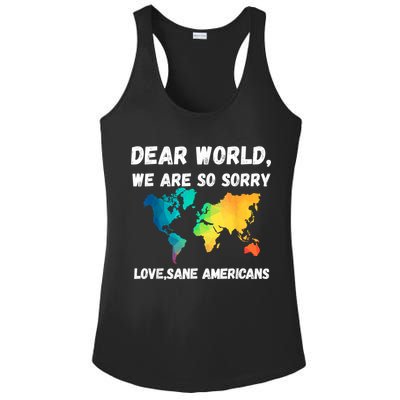 Dear World We're So Sorry Ladies PosiCharge Competitor Racerback Tank