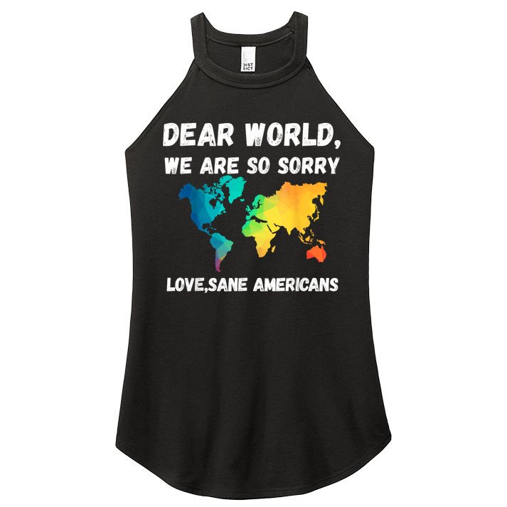 Dear World We're So Sorry Women's Perfect Tri Rocker Tank