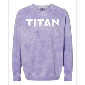 Dennard Wilson Wearing Titan Colorblast Crewneck Sweatshirt