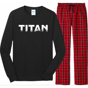 Dennard Wilson Wearing Titan Long Sleeve Pajama Set