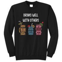 Drinks Well With Others Women Gift Funny Tiki Sweatshirt