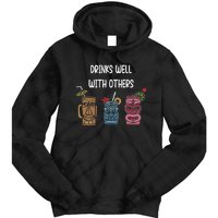 Drinks Well With Others Women Gift Funny Tiki Tie Dye Hoodie