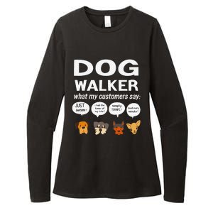 Dog Walker What My Customers Say Dog Lovers Pet Care Womens CVC Long Sleeve Shirt