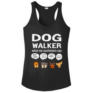 Dog Walker What My Customers Say Dog Lovers Pet Care Ladies PosiCharge Competitor Racerback Tank