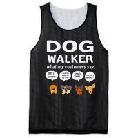 Dog Walker What My Customers Say Dog Lovers Pet Care Mesh Reversible Basketball Jersey Tank