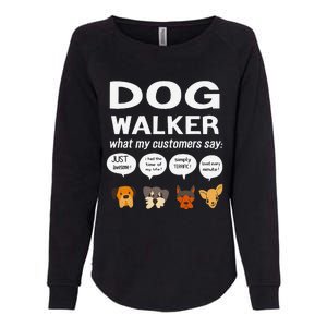 Dog Walker What My Customers Say Dog Lovers Pet Care Womens California Wash Sweatshirt