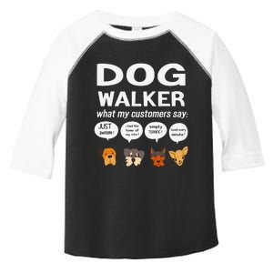 Dog Walker What My Customers Say Dog Lovers Pet Care Toddler Fine Jersey T-Shirt