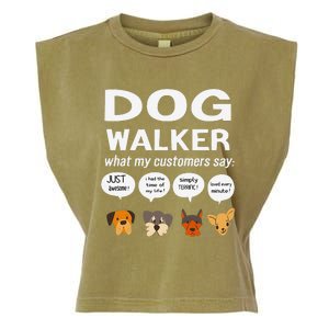 Dog Walker What My Customers Say Dog Lovers Pet Care Garment-Dyed Women's Muscle Tee