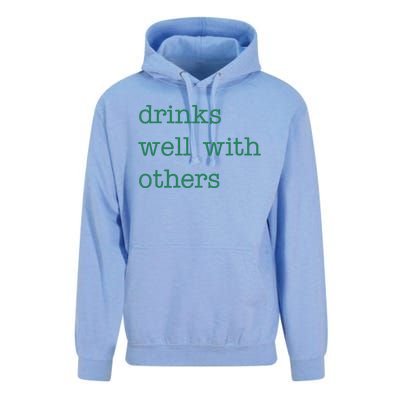 Drinks Well With Others St Patricks Day Unisex Surf Hoodie