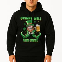 Drinks Well With Others St. Patrick's Day Drunk Beer Funny Hoodie