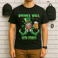 Drinks Well With Others St. Patrick's Day Drunk Beer Funny T-Shirt