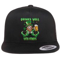 Drinks Well With Others St. Patrick's Day Drunk Beer Funny Flatbill Hat