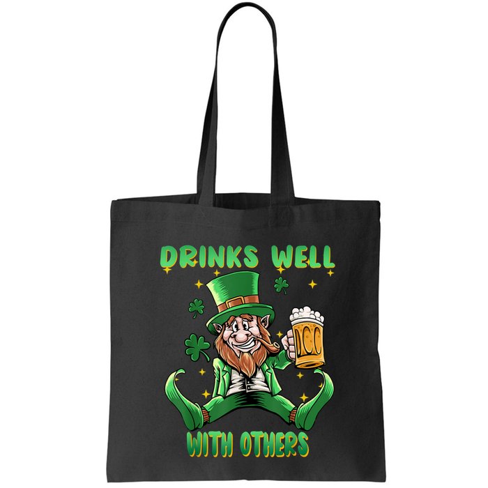 Drinks Well With Others St. Patrick's Day Drunk Beer Funny Bag