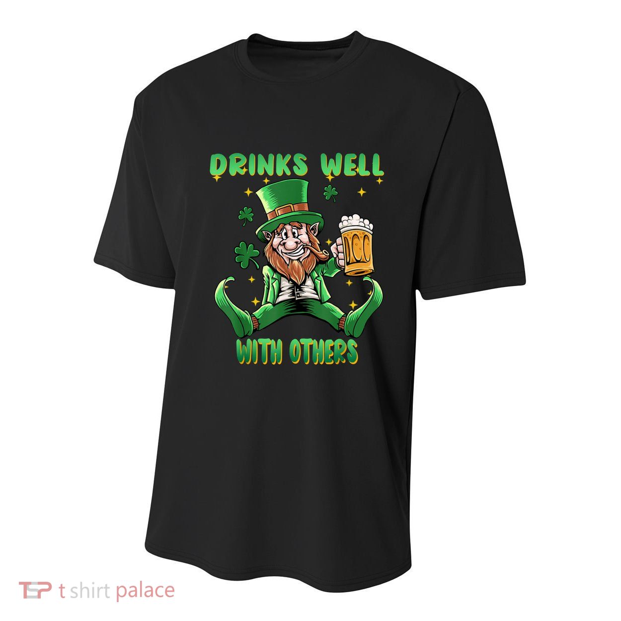 Drinks Well With Others St. Patrick's Day Drunk Beer Funny Youth Performance Sprint T-Shirt
