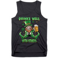 Drinks Well With Others St. Patrick's Day Drunk Beer Funny Tank Top