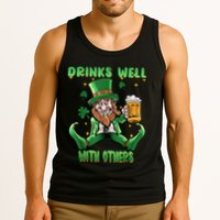 Drinks Well With Others St. Patrick's Day Drunk Beer Funny Tank Top