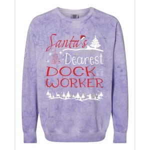 Dock Worker Xmas Job Funny Christmas Gift Colorblast Crewneck Sweatshirt