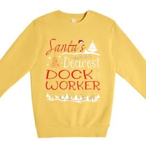 Dock Worker Xmas Job Funny Christmas Gift Premium Crewneck Sweatshirt