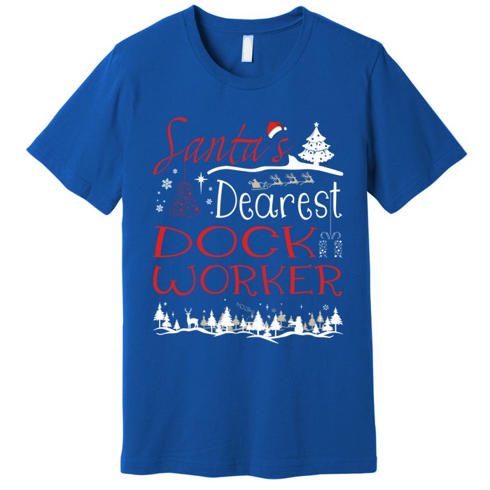 Dock Worker Xmas Job Funny Christmas Gift Premium T-Shirt