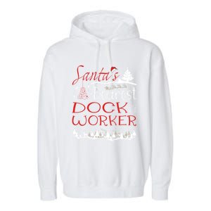 Dock Worker Xmas Job Funny Christmas Gift Garment-Dyed Fleece Hoodie