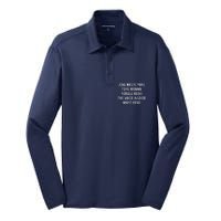 DonT Waste Your Time On Me YouRe Already The Voice Inside Silk Touch Performance Long Sleeve Polo