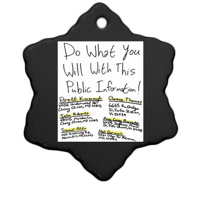 Do What You Will With This Public Information Brett Kavanaugh Ceramic Star Ornament