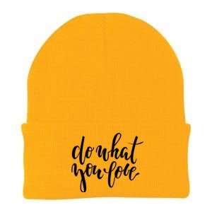 Do What You Love Positive Quote Knit Cap Winter Beanie