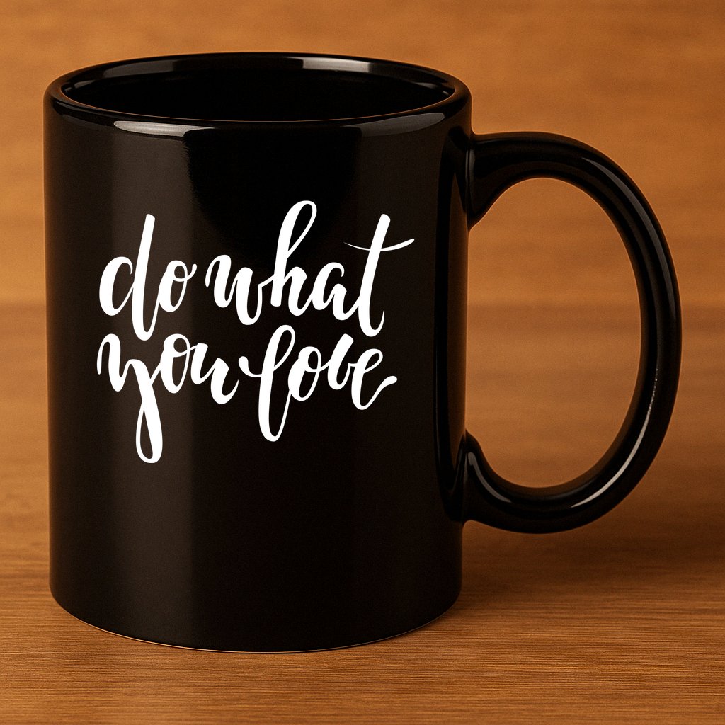 Do What You Love Positive Quote 11oz C Handle Ceramic Mug