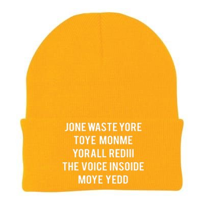 Dont Waste Your Time On Me Youre Already The Voice Inside Knit Cap Winter Beanie