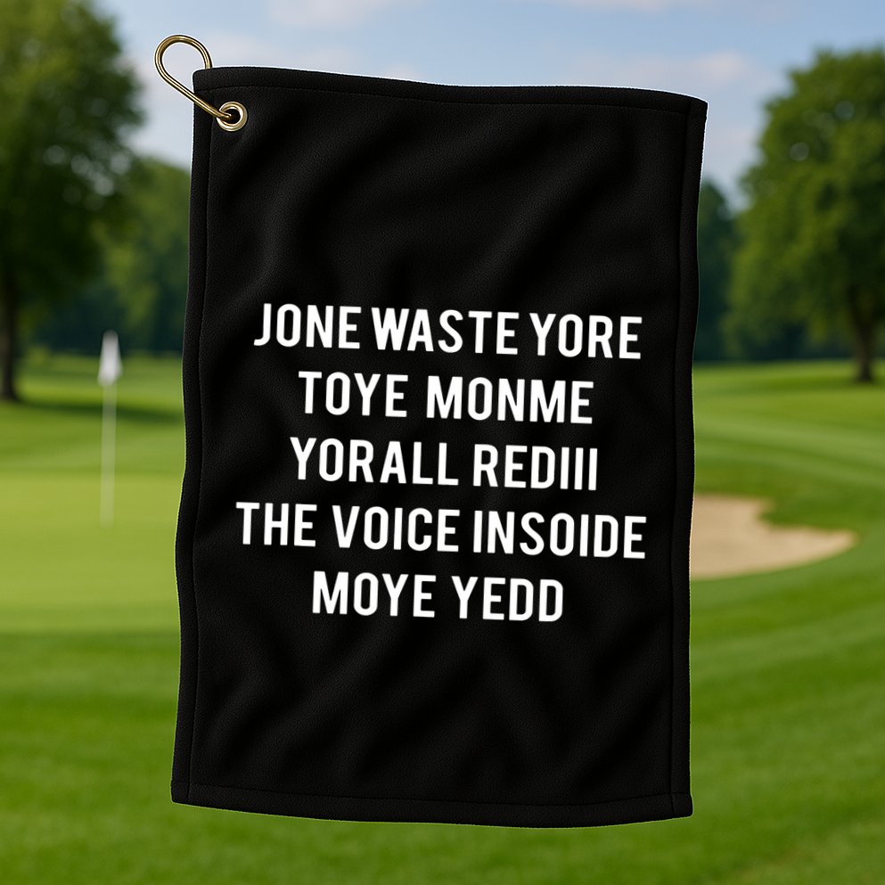 Dont Waste Your Time On Me Youre Already The Voice Inside Golf Towel