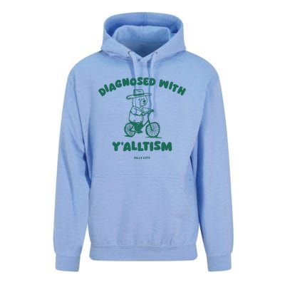 Diagnosed With YAlltism Silly City Unisex Surf Hoodie