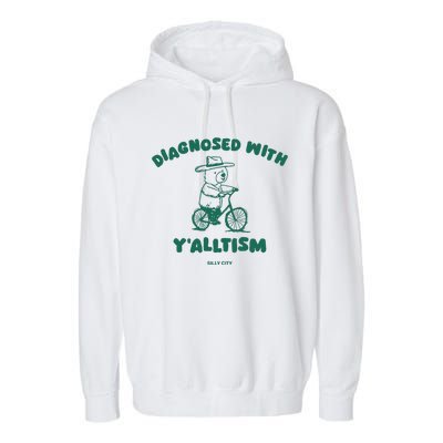 Diagnosed With YAlltism Silly City Garment-Dyed Fleece Hoodie