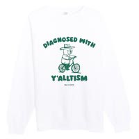 Diagnosed With YAlltism Silly City Premium Crewneck Sweatshirt