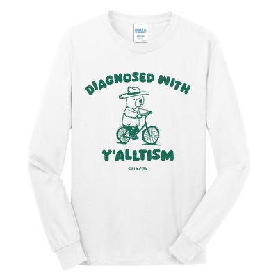 Diagnosed With YAlltism Silly City Tall Long Sleeve T-Shirt