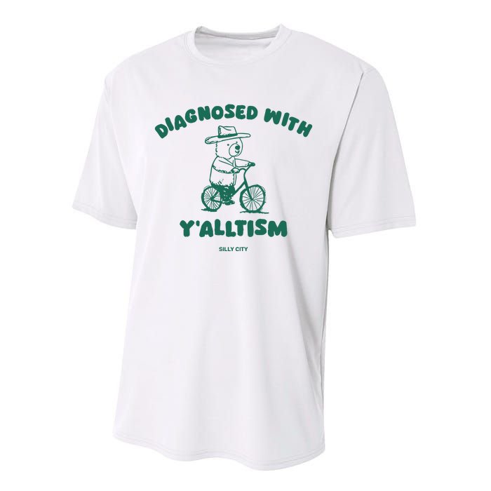 Diagnosed With YAlltism Silly City Performance Sprint T-Shirt