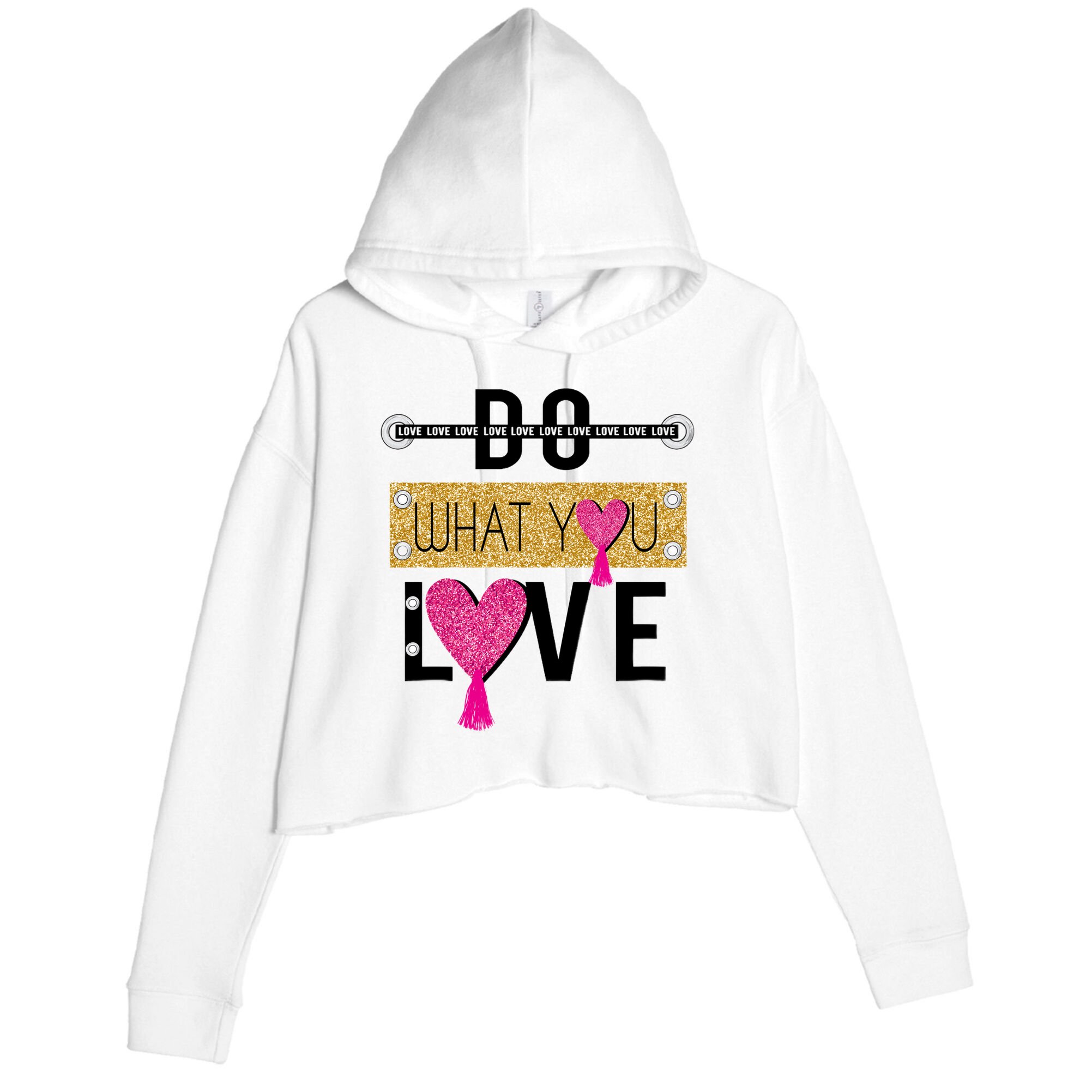 Do What You Love Crop Fleece Hoodie