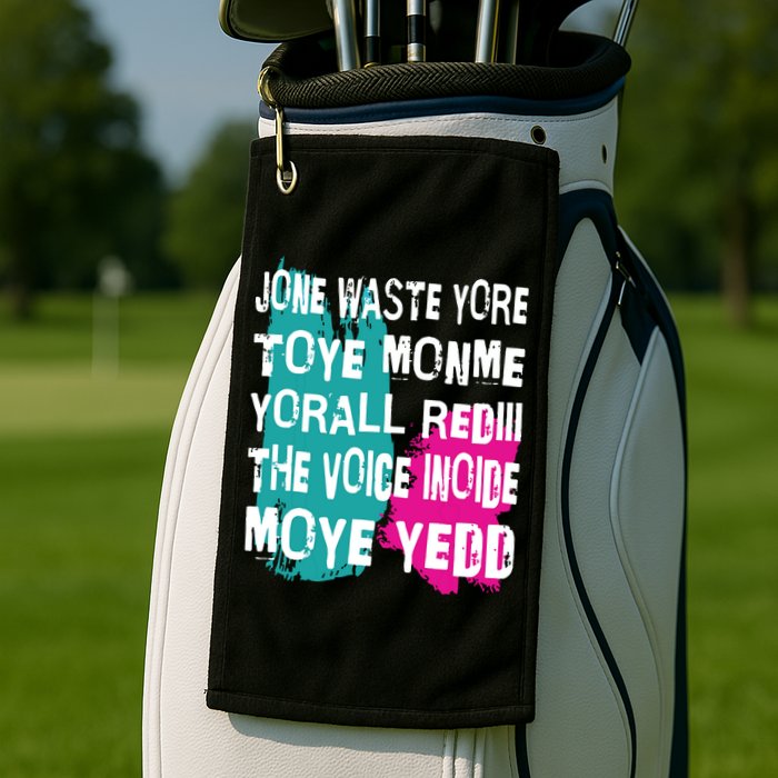 DonT Waste Your Time On Me YouRe Already The Voice Inside Golf Towel