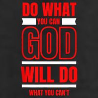 DO WHAT YOU CAN GOD WILL DO WHAT YOU CAN'T BLK Golf Towel