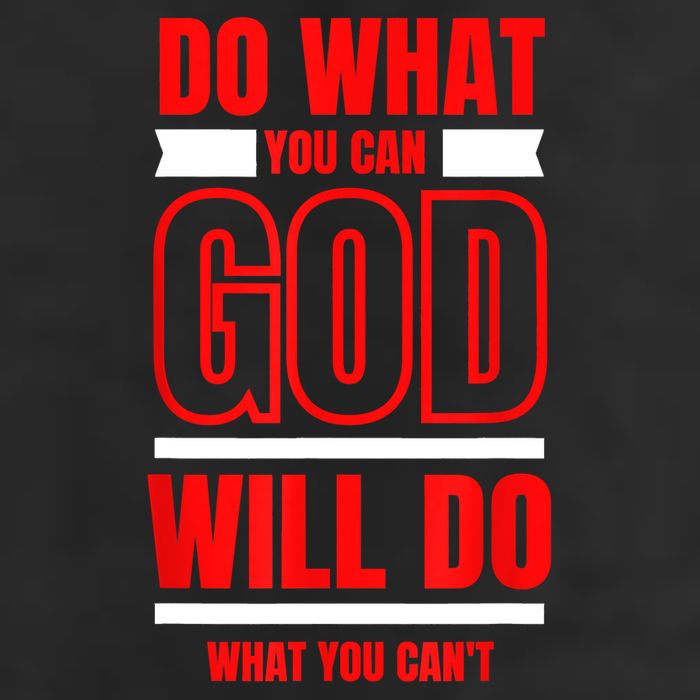 DO WHAT YOU CAN GOD WILL DO WHAT YOU CAN'T BLK Golf Towel