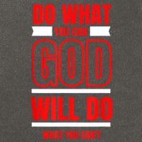 DO WHAT YOU CAN GOD WILL DO WHAT YOU CAN'T BLK Cotton Canvas Backpack