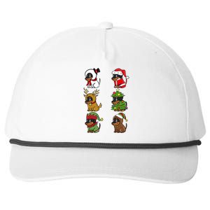 Dachshund Xmas Costumes Funny Dog Christmas Gift Snapback Five-Panel Rope Hat