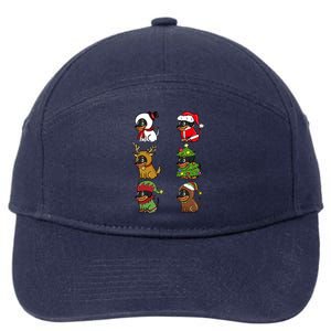 Dachshund Xmas Costumes Funny Dog Christmas Gift 7-Panel Snapback Hat